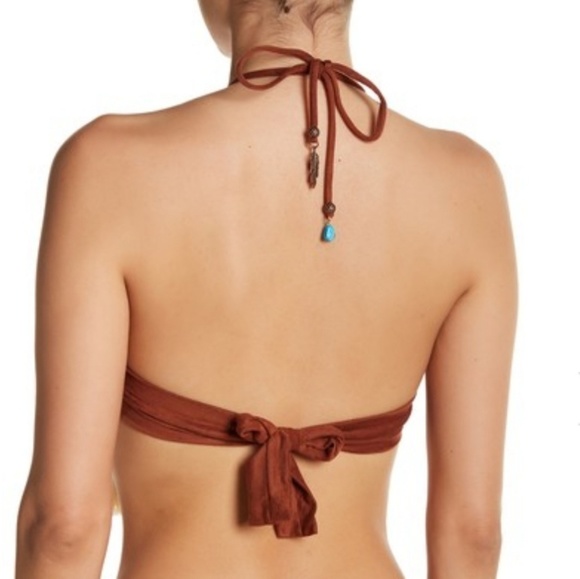 ale BY ALESSANDRA Ever Suede Crop Top Bikini Top. - Picture 2 of 2